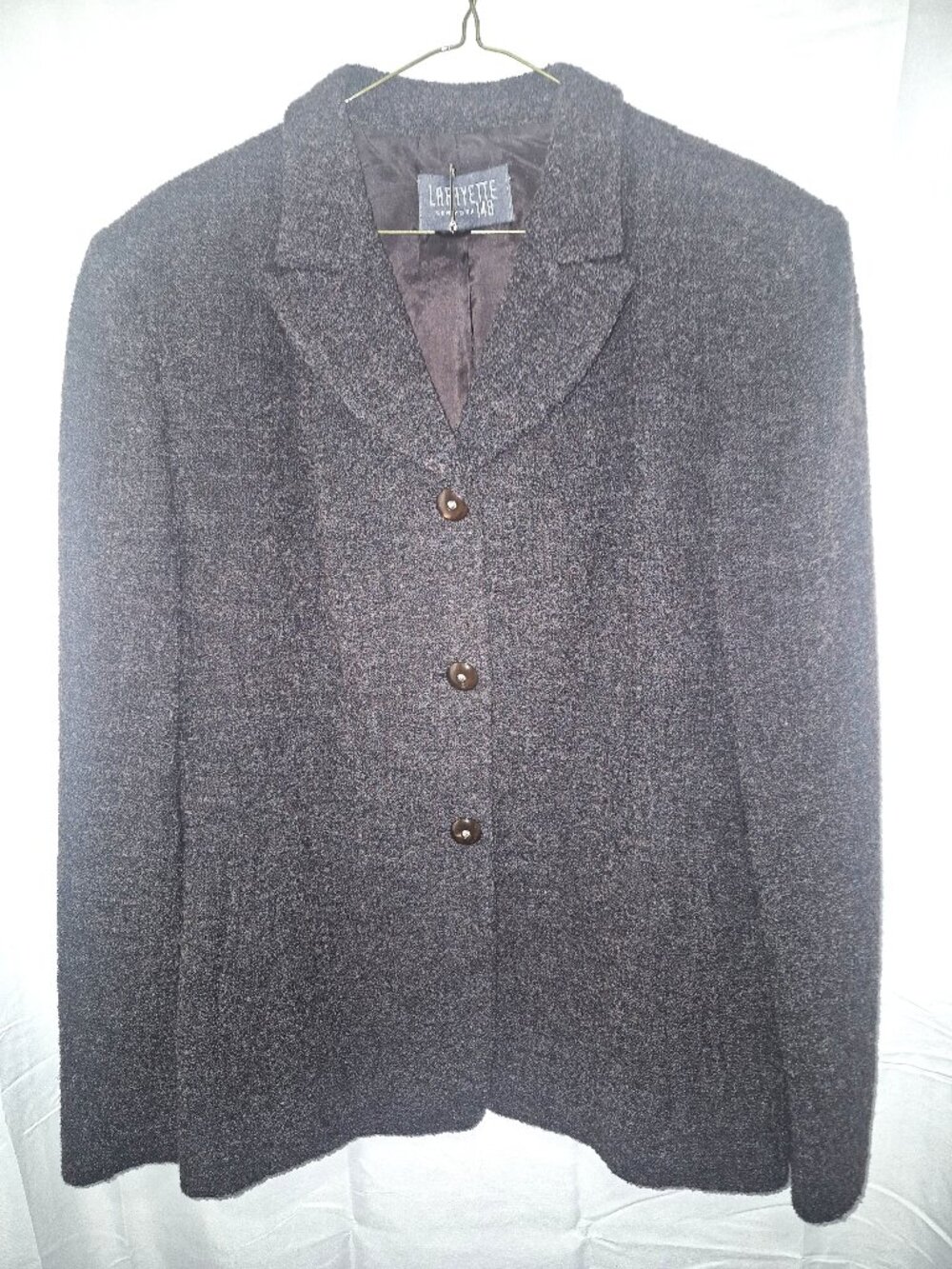 Lafayette 148 NY Wool Blend Blazer Jacket Size 14 Grey